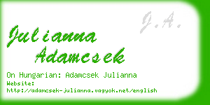 julianna adamcsek business card